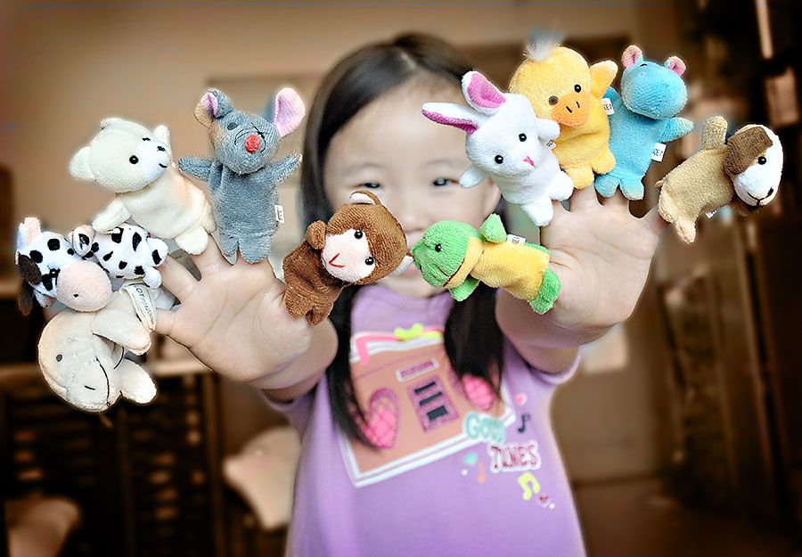 10.16, We had fun with finger puppets.  :)