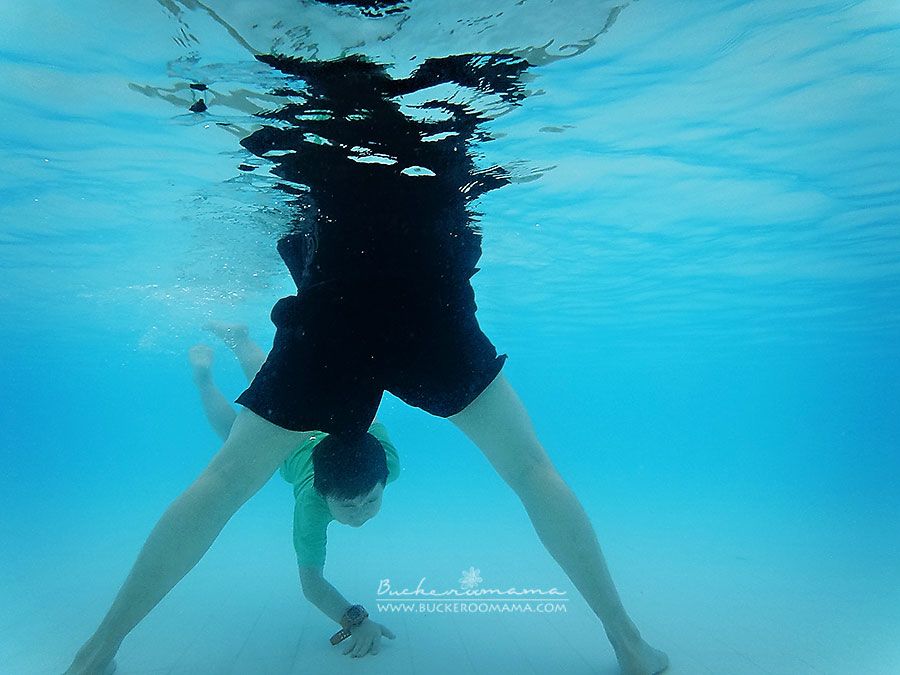 2.24, Fun at the pool.  Josh managed to dive between Chris' legs with his eyes closed (we forgot to bring goggles, duh!)