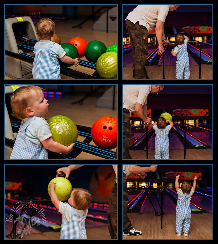 Whenever!, We took the small boys bowling while the big kids were away ~ baby's first time :D