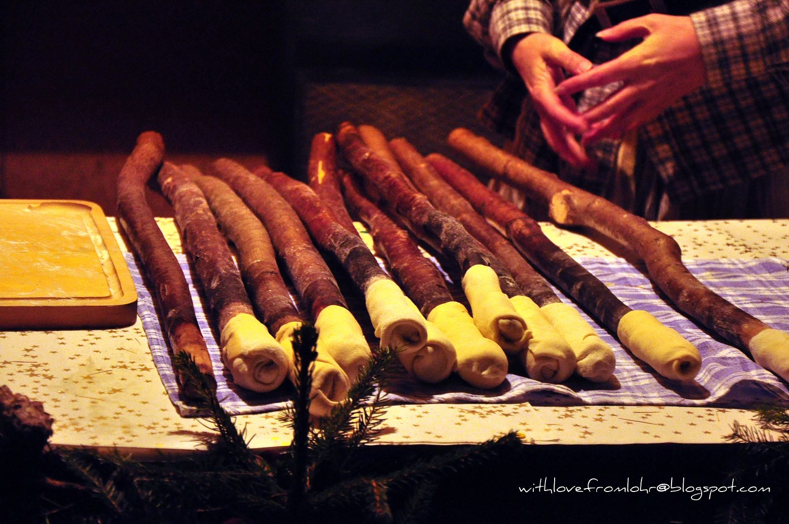 30.11.11, We visited the first Christmas market of the season. The children had fun cooking bannock over a fire.