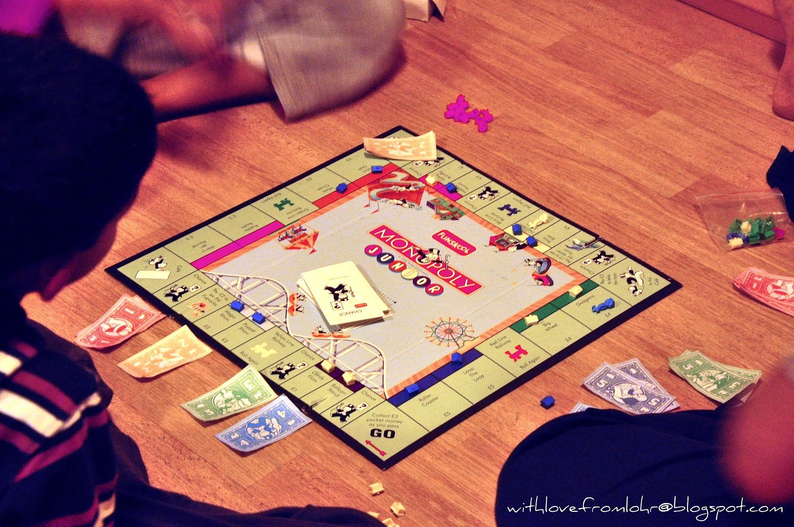 24.01.12, The kids introduced Monopoly to their aunt!! Apparently she always won...:D