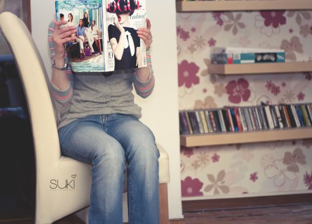 Suki,reading vogue,my favourite magazine