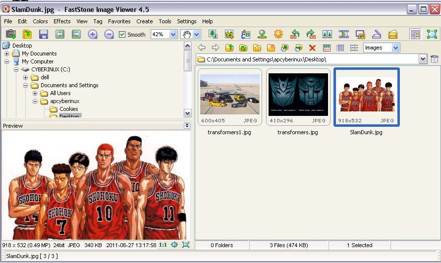 FastStone Image Viewer used by Jcyberinux