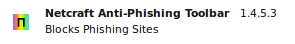 Netcraft Anti-Phishing Toolbar used by Jcyberinux