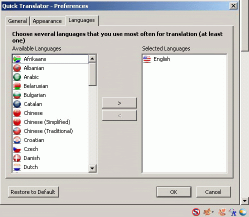 Quick Translator used by Jcyberinux