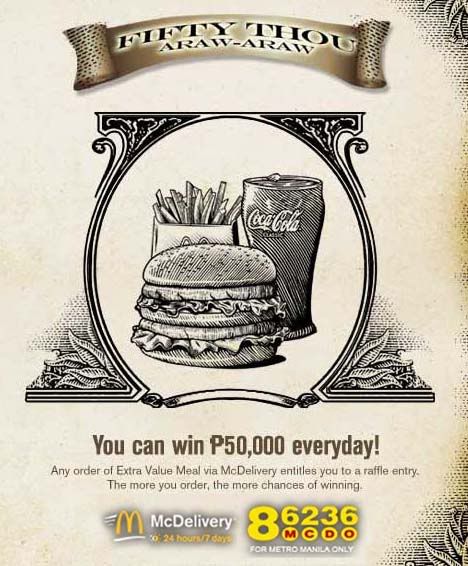 Fifty Thou Araw-Araw! at McDonalds McDelivery
