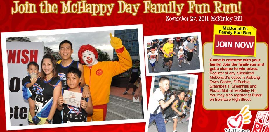 Join the McDonald's McHappy Fun Run 2011 - Nov. 27, 2011 at McKinley Hill