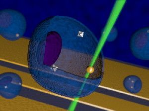 Researchers have heated specific parts of a cell using laser light and taken temperature readings using nanodiamonds.