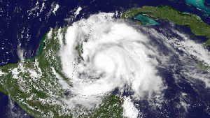 Satellite image of Hurricane Ernesto taken on Aug. 7, 2012 in the Gulf of Mexico. (Credit: NOAA)