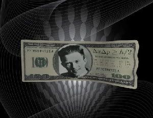 Illustration of a quantum bill. (Credit: (c) background by vektorportal.com, collage by F. Pastwaski)