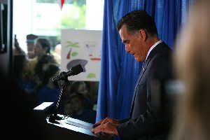 Mitt Romney spoke in Jacksonville, Fla., on Wednesday morning.