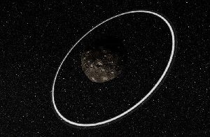 Artist’s impression of the rings around Chariklo.
