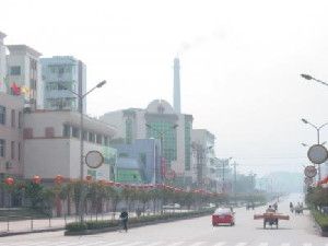 This is Tongliang, China, before the 2004 closure of its coal-burning power plant.