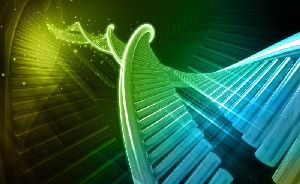 Rendering of DNA (stock image).