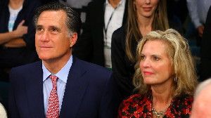 Former Republican presidential candidate Mitt Romney and wife, Ann, at the MGM Grand Garden Arena on Dec. 8, 2012, in Las Vegas.