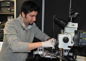IMAGE: Behrad Gholipour led the team that provided the phase change materials and deposited them as very thin films.