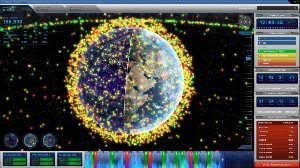Simulation of how Space Fence will track orbital space debris. Image courtesy Lockheed Martin