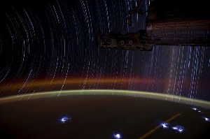 Star trails from space. Credit: Don Pettit/NASA