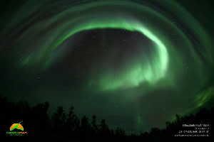 AuroraMAX observatory took this image of an auroral display over Yellowknife, Canada, on September 12, 2012.