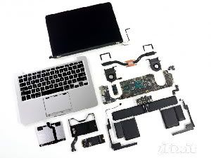 Inside the 13-inch Retina Display MacBook Pro. Image: iFixit