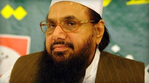 Hafiz Saeed, the founder of Lashkar-e-Taiba, arrives for a news conference in Rawalpindi on April 4, 2012. / AAMIR QURESHI/AFP/Getty Images