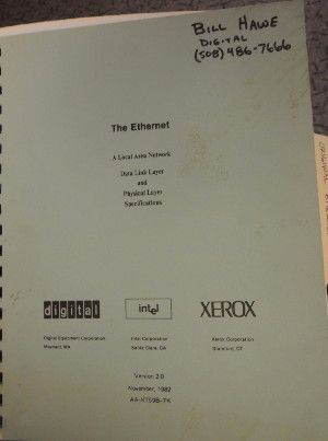 Original Ethernet specification document