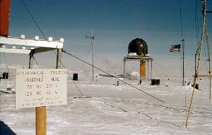 Byrd station, seen here in the winter of 1959-1960, is the site of one of the only long-term temperature records from interior West Antarctica. Credit: Henry Brecher/Ohio State
