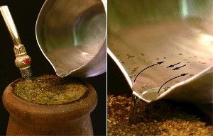 When pouring clean water into a cup filled with tea leaves, some leaves glide upstream into the kettle thanks to differences in the water’s surface tension.