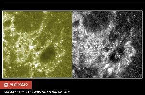 Image: These two images show a section of the sun as seen by NASA’s Interface Region Imaging Spectrograph, or IRIS, on the left and NASA’s SDO on the right. The IRIS image provides scientists with unprecedented detail of the lowest parts of the sun’s atmosphere, known as the interface region. Credit: NASA/SDO/IRIS