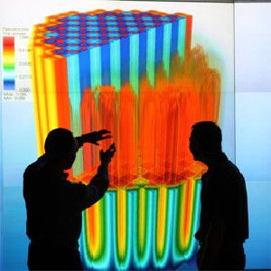 TITANIC: When fully brought up to speed Titan will be capable of more than 20 quadrillion calculations per second, or 20 petaflops. One of Titan's roles will be to help Oak Ridge researchers visualize reactor core simulations.