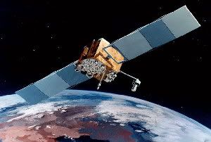 Artist's impression of a Block IIF GPS satellite in orbit. Credit: Wikipedia (public domain)