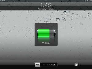 iPad battery meter