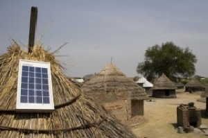 Solar panel on hut