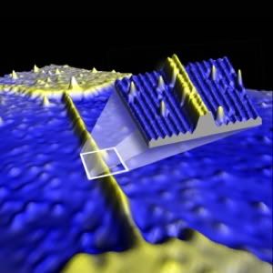 WALKING A THIN LINE: Nanowires made from phosphorus atoms in silicon behave much like larger wires.