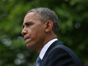 U.S. President Barack Obama speaks during a news conference with Prime Minister Recep Tayyip Erdogan of Turkey (not shown), in the Rose Garden at the White House, May 16, 2013 in Washington, DC. President Obama answered questions on the IRS Justice Department invesigation.