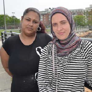 Lucy Acevedo and Magdalena Ayed worry that climate change threatens their working-class, immigrant neighborhood in East Boston.
