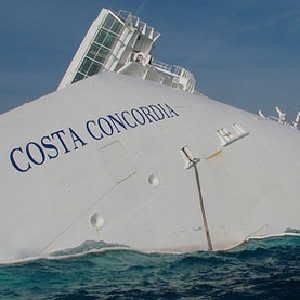PRE-SALVAGE: A striking picture from the Costa Concordia accident.