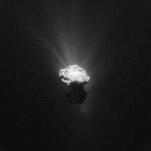 A single frame Rosetta navigation camera image of Comet 67P/Churyumov-Gerasimenko, taken on June 7, 2015.