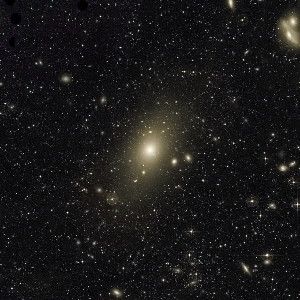 The huge halo around the giant elliptical galaxy Messier 87 appears on this image. The image also reveals many other galaxies forming the Virgo Cluster, of which Messier 87 is the largest member. Image credit: Chris Mihos, Case Western Reserve University / ESO.