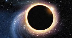 RECORDED IN LIGHT &nbsp;A ring of light surrounds the boundary of a black hole in this artist illustration. Stephen Hawking theorizes that light on this boundary encodes information about everything that falls into the black hole.
