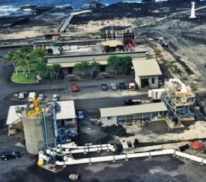 An aerial view of the Natural Energy Laboratory of Hawaii Authority.