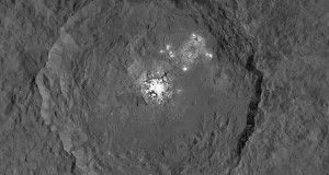 Bright spots on the dwarf planet Ceres show striking complexity in this new image from the Dawn spacecraft.