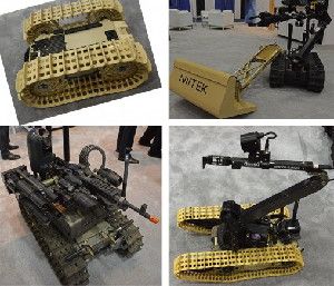 Unmanned ground vehicles of different capabilities are displayed during the 2013 Association of the United States Army's Aviation Symposium and Exposition in Washington, D.C. Future robots will be even smarter and more capable, possibly replacing...