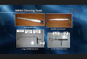 Image Caption: MBSU cleaning tools that were used during installation. Credit: NASA TV