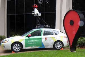 Google car at Google headauarters