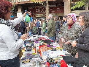 Books, toys, movies and video games for sale at this bartering market in Barcelona, Spain.