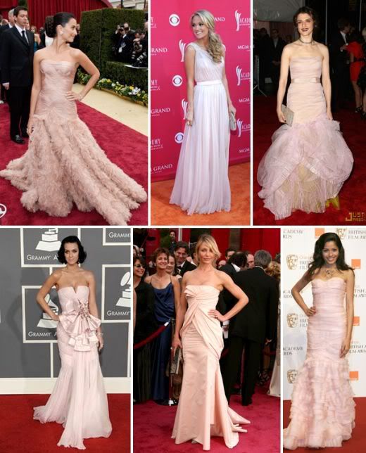 Here are some celebs in soft pink blush tones for inspiration