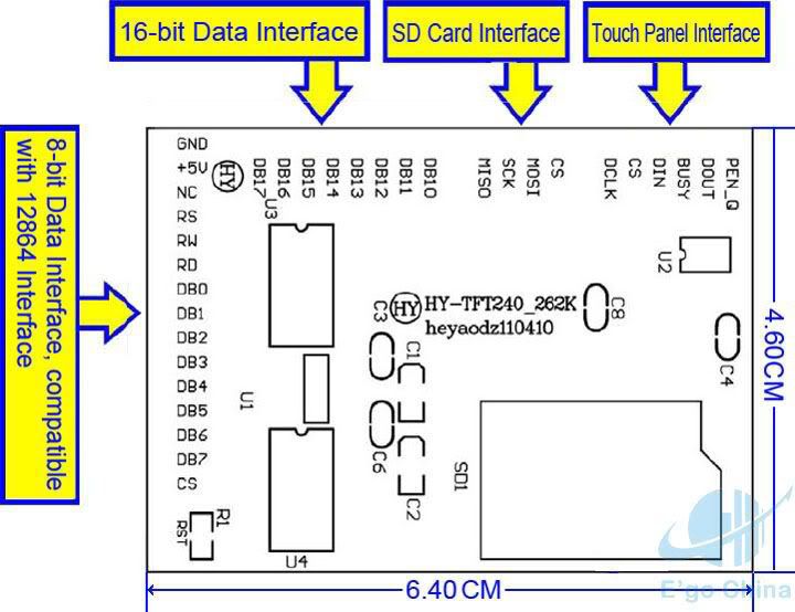 2 4 034 TFT LCD Module Display Touch Panel PCB Adapter | eBay