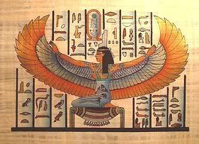 dewi isis dengan sayap burung phoenix