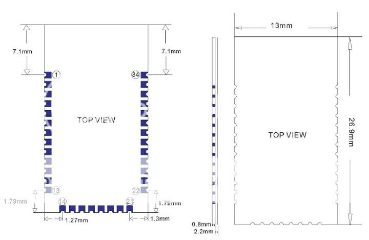 Wireless Bluetooth Transceiver Module RS232 / TTL X2PCS  